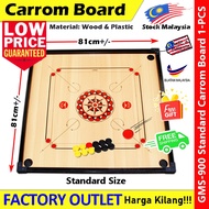 【Free Gift】Carrom Board / GMS900 Papan Carrom / Papan Kayu Carrom / Wood Carrom Board / Carrom Board Professional
