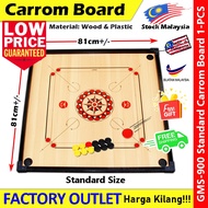 【Free Gift】Carrom Board / GMS900 Papan Carrom / Papan Kayu Carrom / Wood Carrom Board / Carrom Board