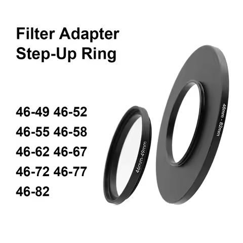 Camera lens Filter Adapter Ring Step Up Ring Metal for 46mm lens - 49 52 55 58 62 67 72 77 82mm UV N