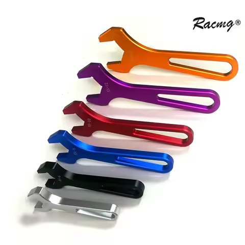 Aluminum AN Hose Fitting Tool Set 6 Piece Lightweight Durable Wrench Kit for Automotive AN3 to AN16 