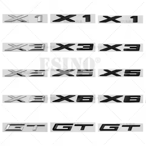 Car Styling 3D ABS Rear Trunk Emblem X1 X3 X5 X6 GT Car Badge Body Adhesive Emblem for BMW F48 F25 F