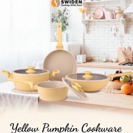 Yellow Pumpkin Cookware Set ORIGINAL PRODUK SWIDEN Panci Teflon Anti Lengket