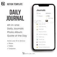 [ Daily Journal Notion Template ] Daily Planner Notion Template Daily Weekly Monthly Planner Tracker