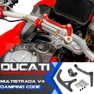 Motorcycle Adjustable Steering Stabilize Damper Bracket Mount Kit For Ducati Multistrada V4 S MULTIS