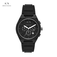 Armani Exchange Men's Analog Watch ( AX4161 ) - Quartz, Black Case, Round Dial, 17 MM Black Silicon 