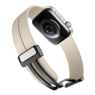 Magnetic Buckle Silicone Strap for Apple Watch Ultra/Ultra 3 2 49mm 45mm 41mm Series 11 10 9 8 7 6 5