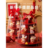 New Year's Day New Year Cupcake Packaging Box Baking Packaging Transparent Cupcake Box Rabbit Year D