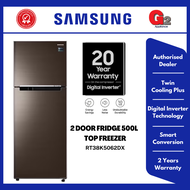 SAMSUNG 2 DOOR REFRIGERATOR TOP FREEZER WITH TWIN COOLING PLUS 500L RT38K5062DX [READY STOCK]- SAMSUNG WARRANTY MALAYSIA