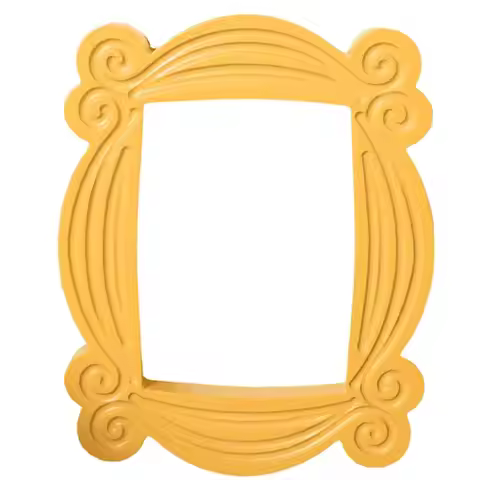 TV Show Friends Monica's Yellow Frame Peephole Resin Wooden Picture Rectangle Gift Home Decor Collec