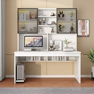 全實木 電腦桌 生態板 書桌書架 一體臺式 卓雙人 學生 學習 兒童寫字桌枱