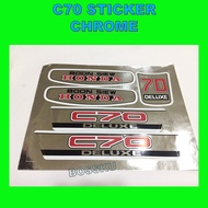 C70 STICKER SET CHROME CP STICKER CHROME SET HONDA CUP C70 STRIKE KROM C70 STIC CP CHROME STICKER C7
