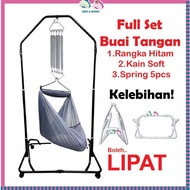 Spring Cot Rangka Buaian Boleh Lipat Buai Guna Tangan Manual Buai Spring 5  pcs