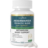 GLP-1 Supplement 100 Billion Akkermansia Probiotic & Prebiotic for Gut Health & Digestion, Metabolis