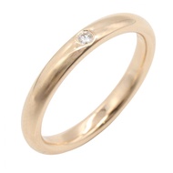 【二手】蒂芙尼 (Tiffany & Co.) 戒指，鑲鑽戒指，1PD，#8.5，K18PG（粉金），女士鑲鑽戒指，二手
