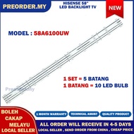 58A6100UW HISENSE 58" LED TV BACKLIGHT(LAMPU TV) HISENSE 58 INCH LED TV 58A6100