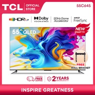 TCL 55 Inch QLED 4K Google TV - 55C645 (Google Apps, HDR10, Micro Dimming, Dolby Vision Atmos Netflix, YouTube, Hands Free Voice Control, Bluetooth 5.0, HDMI 2.1)