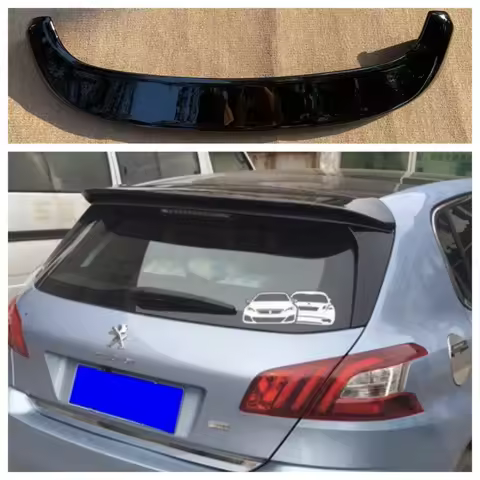 For Peugeot 308 Spoiler High Quality ABS Plastic Car Tail Wing Decoration Rear Trunk Spoiler For Peu