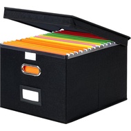 Large Capacity File Storage Box with Lid Folder Storage Box Foldable File Storage Box Anti-dust File