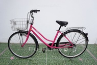 จักรยานแม่บ้านญี่ปุ่น - ล้อ 26 นิ้ว - ไม่มีเกียร์ - Fromage - สีชมพู [จักรยานมือสอง]