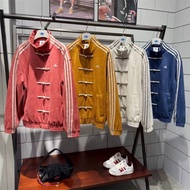 Adidas Embroidered Logo New Chinese-style Tang Suit Deerskin Velvet Jacket