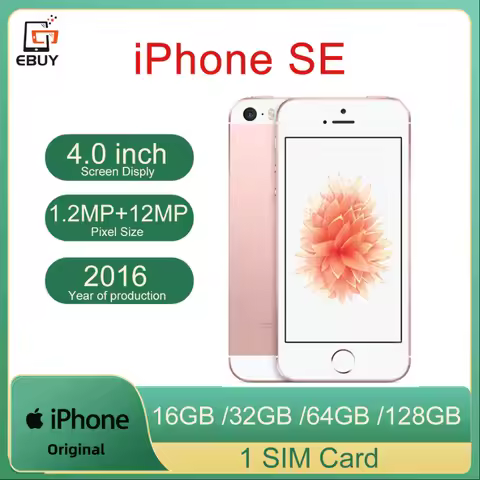 Original Unlocked Apple iPhone SE Mobile Cellphone 16/32/64/128GB ROM 2GB RAM iPhone SE Dual Core 4G