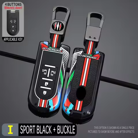Racing Style Metal Car Key Case Fob Cover for Toyota Wigo Rush Daihatsu Tanto LA600S LA800S LA610S P