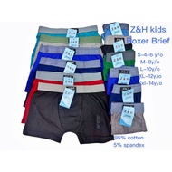 Z&H Boxer Brief For Kids BOY Outside 95%Cotton Comfort Underwear