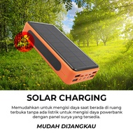 Solar Powerbank 30000Mah 4 Usb + 3 Input Led Spotlight