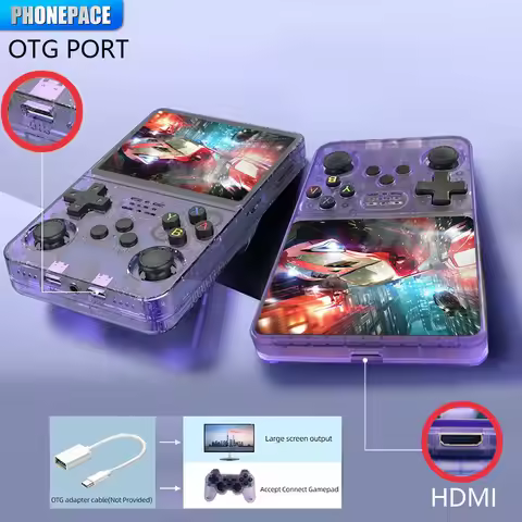 New R36S Game Console, Support HDMI High Definition Output Connection Display, 2.4G Wireless Handle 