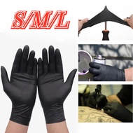 shop Comfortable Disposable Mechanic Laboratory Work Glove Black Safety Work Nitrile Gloves Kitchen