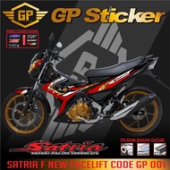 SATRIA FU BODY STICKER VARIATION STRIPING COOLEST FULL WING FACELIFTFL, FADE-RESISTANT, CODE GP 001