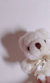 泰迪熊 米白色 娃娃 可贈