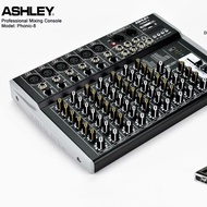 Mixer Ashley 8 Channel Phonic-8 Koper Aluminium Usb Bluetooh NEW