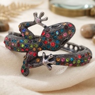 SAN MARCO Accessories Rhinestone Gecko Cuff Embellish Bracelet MulticolorWanita
