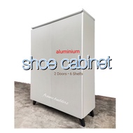 Shoe Cabinet/2 Doors Shoe Cabinet/Aluminium Shoe Cabinet/Shoe Organization/Shoe Rack w Doors/Shoe Storage/Kabinet Kasut