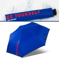 TDN BE YOURSELF加大黑膠三折魔術傘自動開收傘晴雨傘(皇家藍)