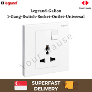 LEGRAND GALION 282434 1 GANG SINGLE POWER SOCKET OUTLET 1G 13A UNIVERSAL SSO