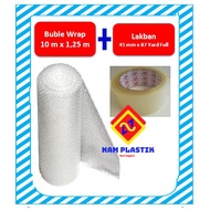 BUNDLE PRODUCT BUBLE WRAP + duct tape / 10 M x 1,25 M + 87 Yards FULL / CLEAR / WHITE