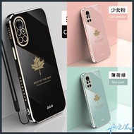 { lanyard } casing Huawei Nova 9Z Case 9 SE 8 SE 8i 7 SE 5i 3i 5 Case Luxury Texture Electroplating Soft Shell Phone Case Cover + Free Lanyard