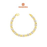 MASDORA 916 Gold Bracelet Rantai Tangan Emas ~ Duotone Classic Sunflower (EMAS 916/22K)