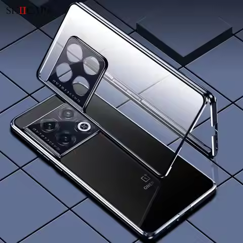 For OnePlus 10 Pro Magnetic Adsorption Tempered Glass Phone Case For One Plus 10 Pro 5G 360 Double S