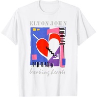 Elton John Official Breaking Hearts Retro T-Shirt