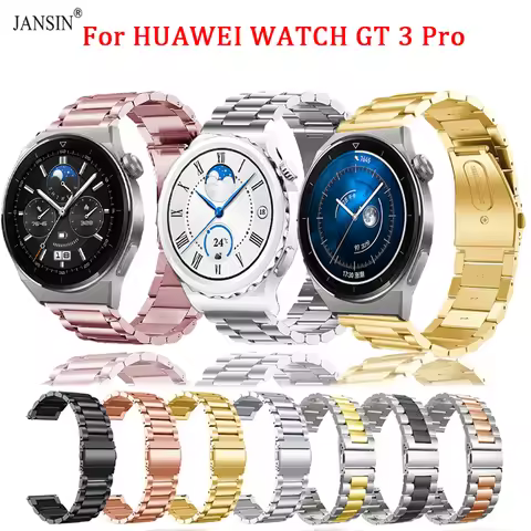 Stainless Steel Strap For HUAWEI WATCH GT 3 Pro 43mm 46mm Band Metal Bracelet For Huawei Watch GT3 P