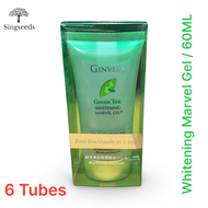 [6 Tubes] Ginvera Green Tea Whitening Blackhead Remover Marvel Gel 60ML