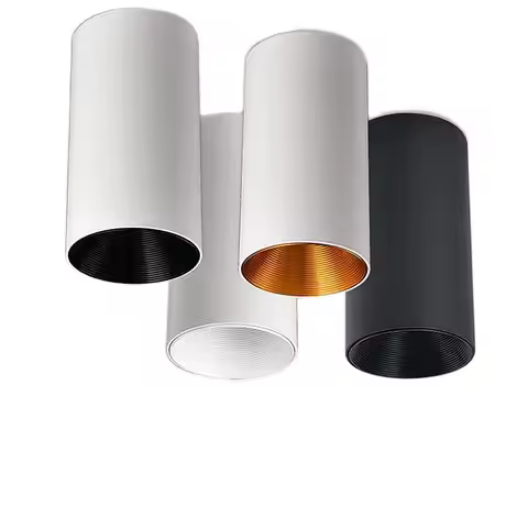 Surface Mounted Cylindrical LED COB Downlight Gold Reflector 7W 10W 15W 18W LED Ceiling Bulbs Lamp S