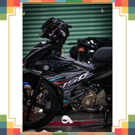 Tem rời exciter 150 lửa xe đen phối nhiều màu