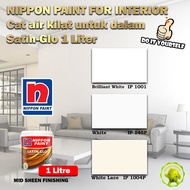 Nippon Paint Paint for Interior Satin-Glo 1 &amp; 5 Litre Brilliant White 1001 / White 145P / White Lace 1004P