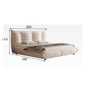 HOMIE LIFE fabric bed เตียงติดพื้น modern bedroom เตียงนอน 6 ฟุต soft bag ฐานเตียง H80