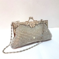 Diamond Clutch Pesta Bling Tas Pesta Mewah Permata Berlian Import