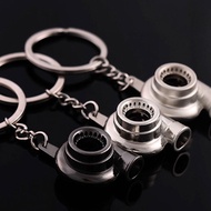 Car Turbo Sleeve Turbo Keychain Spinning Turbine Key Chain Ring Keyring